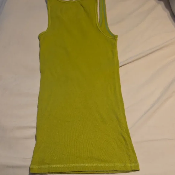 Hollister Extra Long So-Cal Stretch Women's Lime Tank Top Size Small - Picture 6 of 10